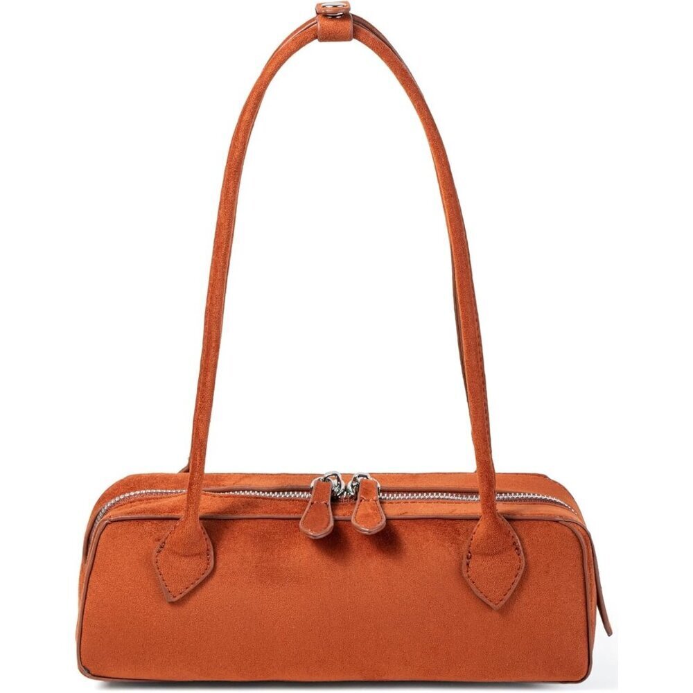 Women’s Suede Caramel Retro Vintage Hobo Bag | Small Satchel for Work & Vacation